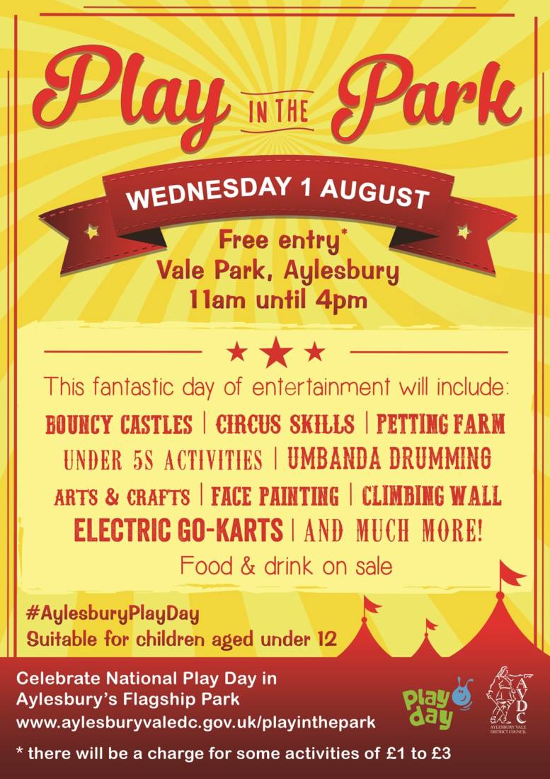 Experience the fun at this year's Play in the Park Visit Aylesbury