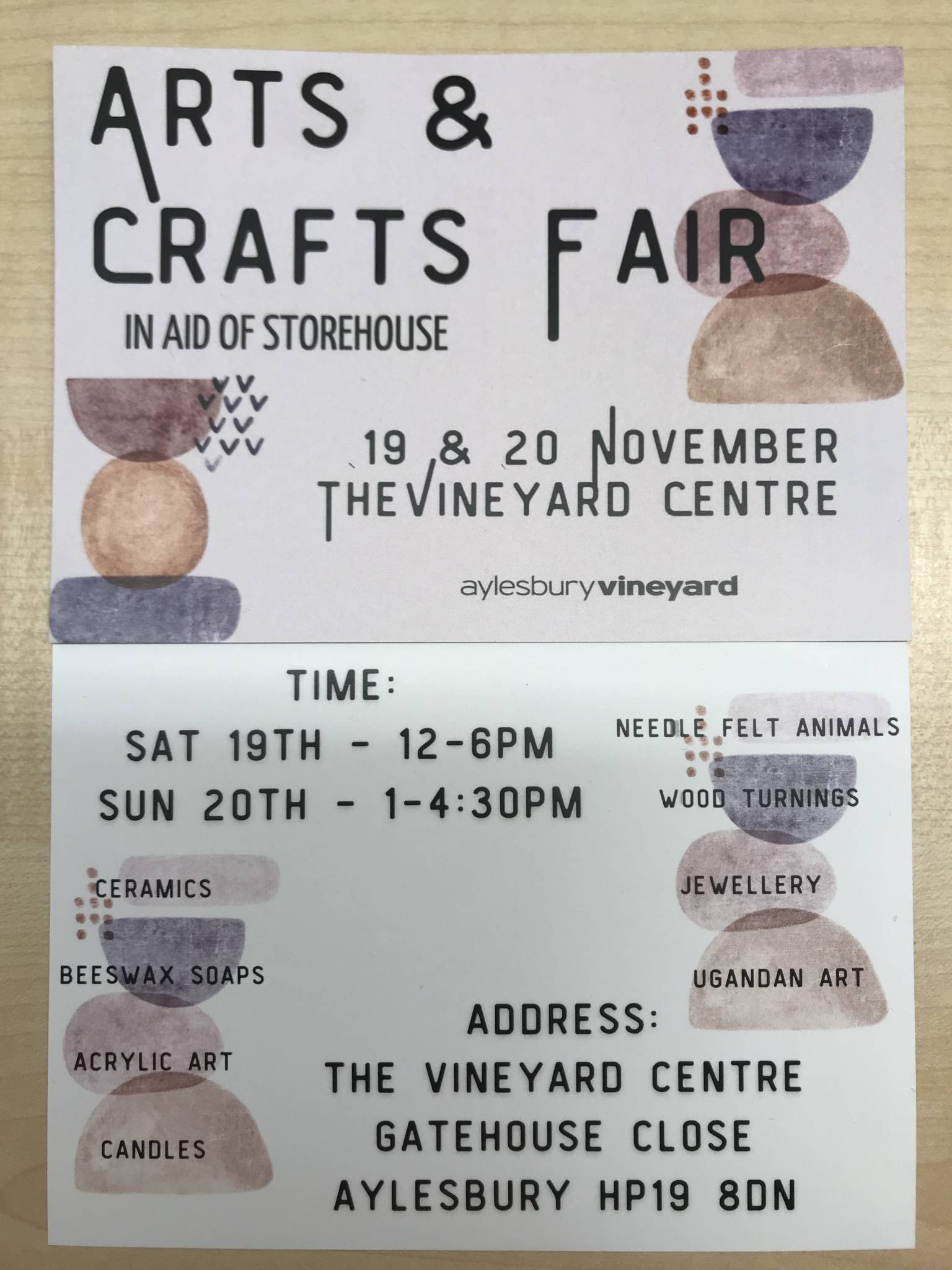 Arts and Crafts Fair in support of Storehouse local foodbank - Visit ...